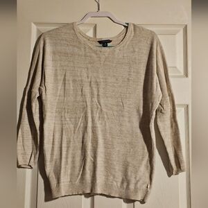 American Eagle, small, cream sweater
